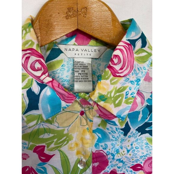 #3544 NAPA VALLEY womens floral top size P - Picture 3 of 8
